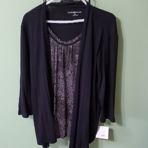 One piece ladies top petite L NWT